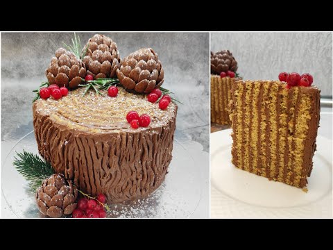 Видео: Торт ЗИМНИЙ ПЕНЕК С ШИШКАМИ/Տորթ Ձմեռային ԿՈՃՂ//Շատ համեղ և հետաքրքիր