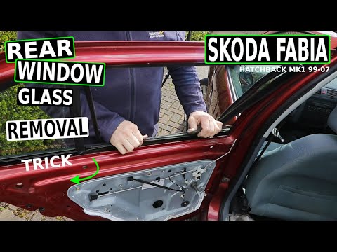 Видео: Стекло заднего окна SKODA FABIA (MK1 99-07)