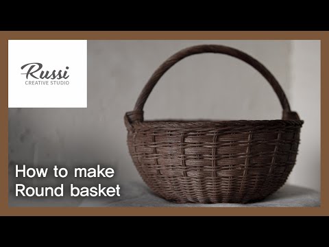 Видео: Изготовление корзины с круглой ручкой из ротанга [ремесло] хобби класс 103 плетеное ремесло, трость