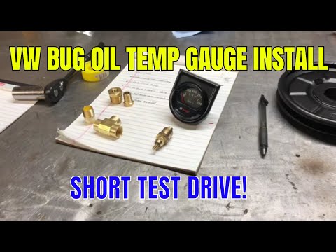Видео: Установка указателя температуры масла в VW Bug и короткий тест-драйв!