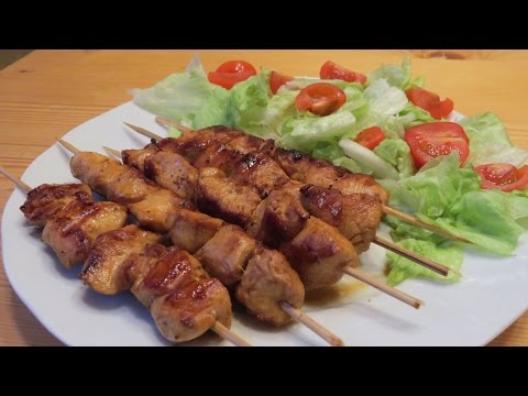 Видео: Куриные шашлыки на сковороде