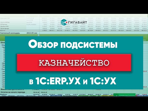 Видео: Казначейство в «1С:ERP. Управление холдингом» (1С:Предприятие 8.3)