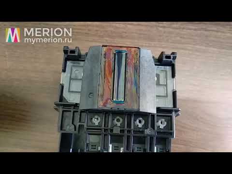 Видео: Печатающая головка HP 711 - пропадает цвет, попал воздух