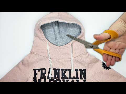 Видео: Очень легко избавиться от капюшона на толстовке. Советы и хитрости по шитью