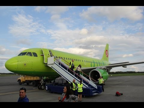 Видео: Посадка в Большом Савино 24.08.2013 A319 VP-BHF Москва - Пермь S7 303 | Landing at Perm