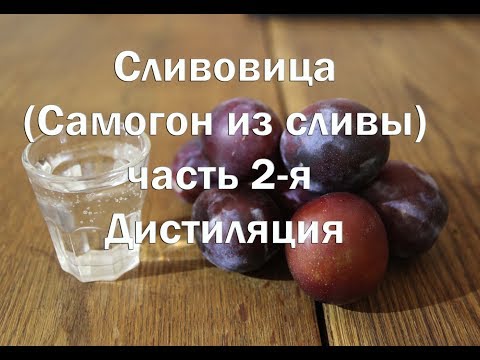 Видео: Сливовица . Часть вторая, дистиляция. Ссылка на приготовление браги в описании.Видео 18+