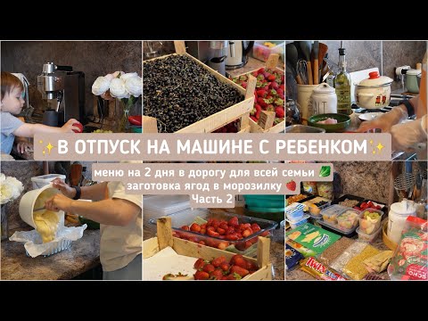 Видео: ✨В ОТПУСК НА МАШИНЕ С РЕБЕНКОМ✨ меню на 2 дня в дорогу для всей семьи 🥬заготовка ягод в морозилку 🍓