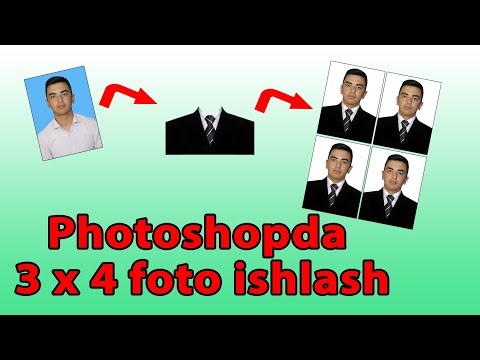 Видео: Photoshopda 3x4 foto ishlash |   Фотошоп 3х4 фото