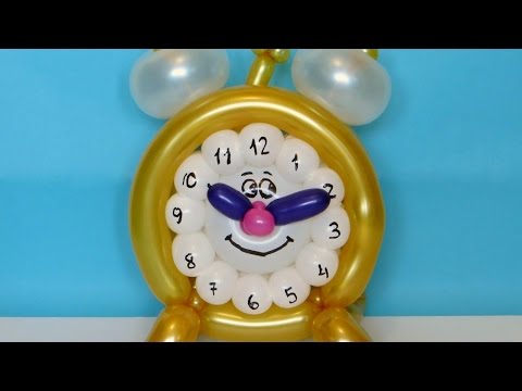 Видео: Веселый будильник из шаров / Funny alarm clock of balloons