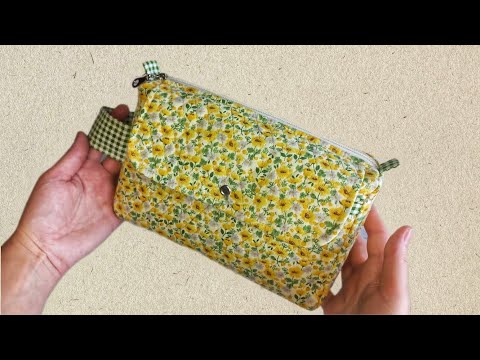 Видео: DIY/ШЬЮ БОЛЬШУЮ КОСМЕТИЧКУ/ПОДРОБНЫЙ МАСТЕР-КЛАСС #sew#ручнаяработа#шьюсама