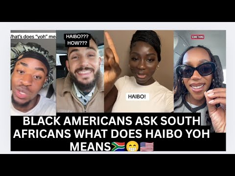 Видео: Реакция чернокожих американцев на южноафриканское слово haibo 😁 что оно означает для южноафриканц...