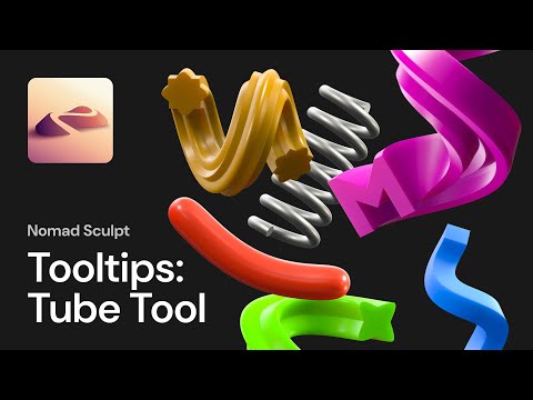 Видео: Nomad Sculpt: Подсказки: Инструмент «Труба»