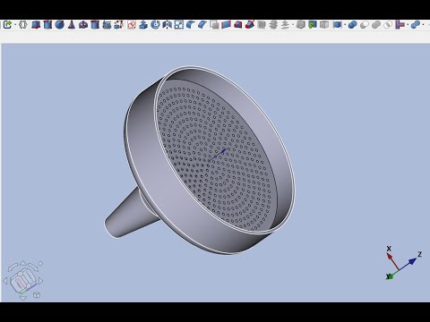 Видео: FreeCAD Часть 118. Пример создания модели. Воронка Бюхнера. Круговой массив.