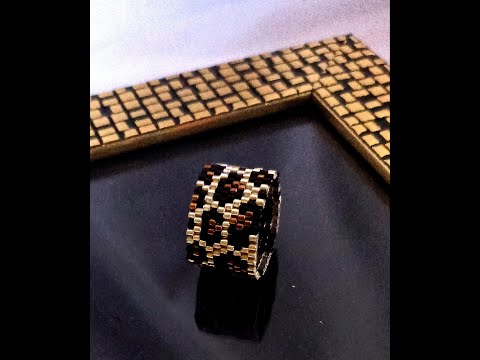 Видео: #mk   Мастер класс Кольцо из бисера Леопард. Часть 2 #diy Beads ring Leopard Part 2