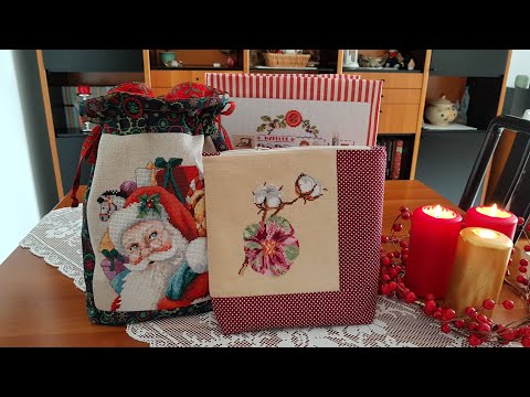 Видео: Обложка на папку, мешочек и косметичка. Прикладная вышивка.