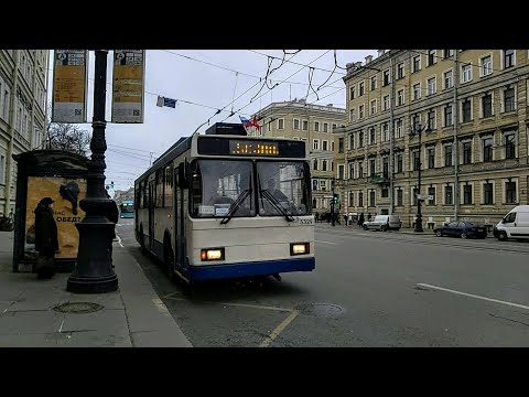 Видео: Троллейбус, маршрут №16 ВМЗ-5298-22 б.5329 (07.03.2022) Санкт-Петербург