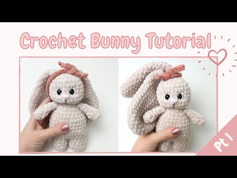 Видео: Вязаный крючком кролик (урок, часть 1) | Бесплатная схема для начинающих в технике амигуруми