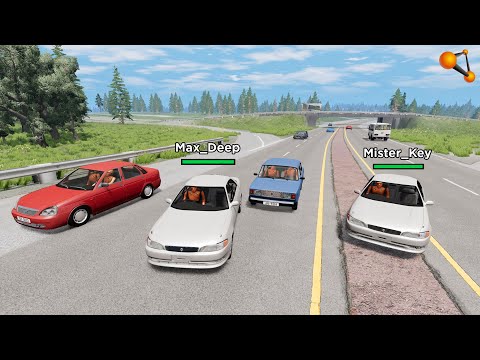 Видео: БЕЗУМНЫЕ ШАШКИ С ДРУГОМ ПО ГОРОДУ НА МАРК 2 | BeamNG.drive