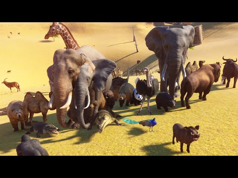 Видео: 100 животных в 1 аморальном вольере - Planet Zoo