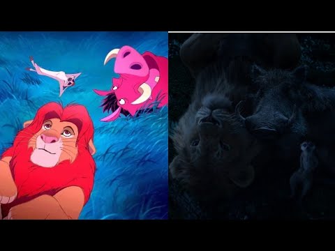 Видео: Король лев:Тимон,Пумба и Симба смотрят на звезды.1994/2019.