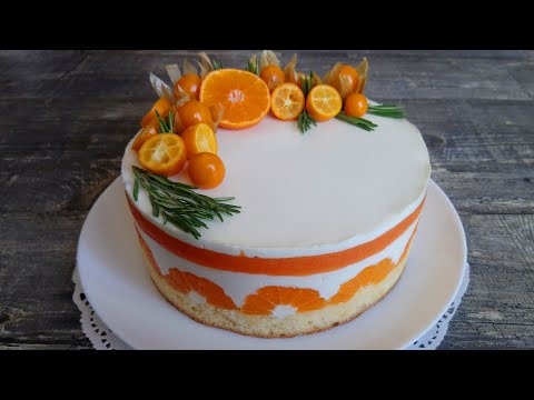 Видео: Торт Мандариновый | Муссовый Мандариновый  Торт | Tangerine Cake