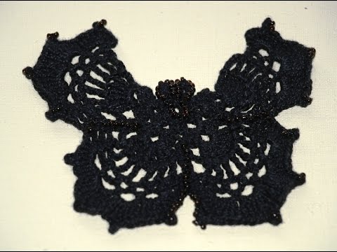Видео: Вязаная бабочка. Бабочка крючком.Butterfly hook