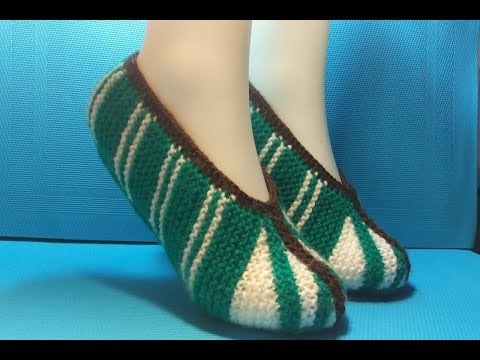 Видео: ТАПОЧКИ СПИЦАМИ ЧАСТИЧНЫМ ВЯЗАНИЕМ "ЕЛОЧКА" МАСТЕР КЛАСС#322