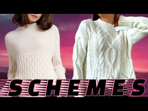 Видео: Потрясаюшие свитера со схемами вязания узоров. Amazing sweaters with knitting patterns.