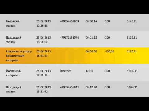 Видео: Детализация счета