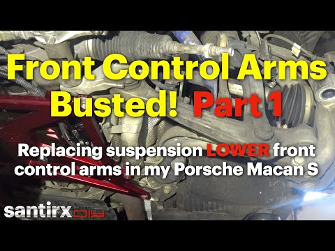 Видео: Нижняя часть передней подвески сломалась! Замена нижних рычагов на моём Porsche Macan 2015 года.