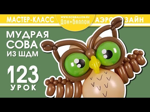 Видео: Искусство Аэродизайна. Урок №123. Мудрая сова из ШДМ