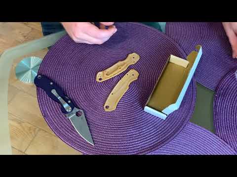 Видео: Кастомные накладки на Spyderco Paramilitary 2 by Арамис Ахмедов