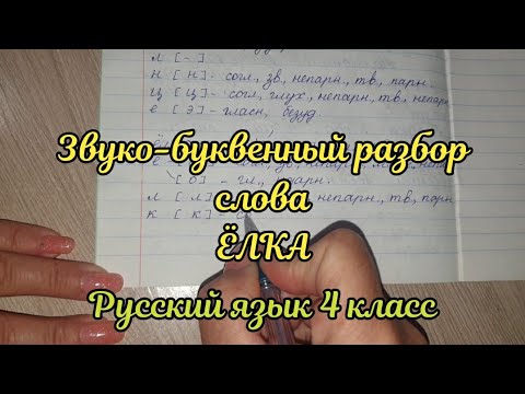 Видео: Звуко-буквенный разбор слова "ёлка"