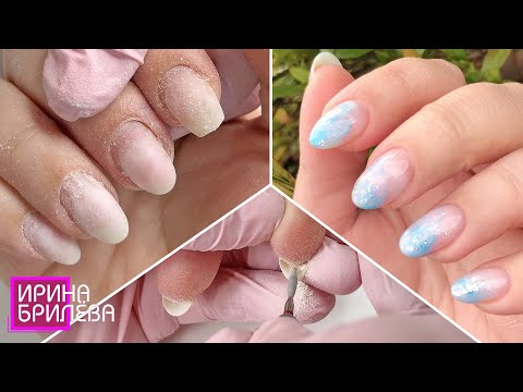 Видео: Маникюр 😍 Укрепление ногтей твердым материалом 😍 Маникюр для начинающих