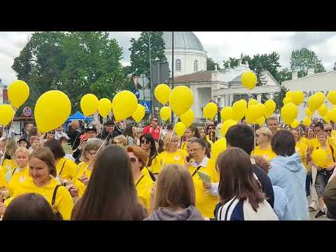 Видео: Даугавпилс дорогой! Праздник 750-летия! Шествие, песни и танцы. / Daugavpils -750!