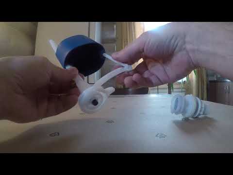 Видео: Клапан впуска нижний смывного бачка унитаза. Ремонт,регулировка.