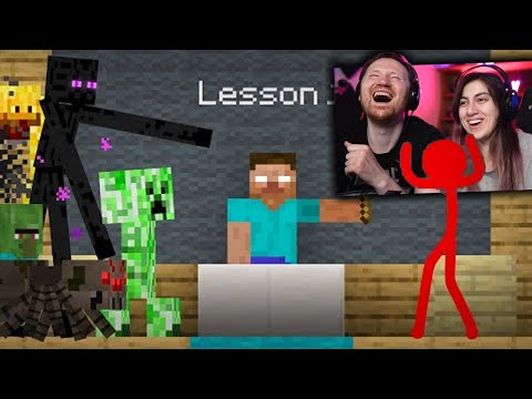 Видео: Monster School - Animation vs. Minecraft Shorts Ep 27 (Анимация против Майнкрафта) | Реакция