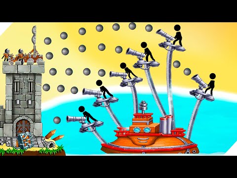 Видео: ПОДВОДНАЯ ЛОДКА ПИРАТОВ! - Катапульта Атака пиратов. The CatapultClash With Pirates Игры для андроид