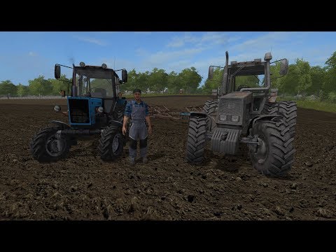 Видео: [РП] ДВА ТРАКТОРА МТЗ РАБОТАЮТ НА ОДНОМ ПОЛЕ