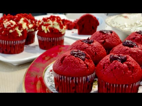 Видео: Вкуснее не бывает! Красный бархат - мини тортики. Капкейки.