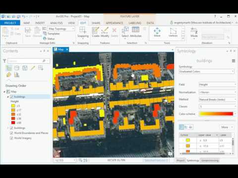Видео: ArcGIS Pro 03 - Вычисляем высоту зданий и создаем 3D-сцену