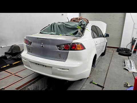 Видео: Mitsubishi Lancer.  Наборка.  Сварочные работы.