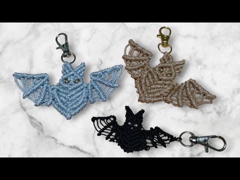 Видео: Макраме летучая мышь Halloween decor Macrame Bat keychain DIY macrame pattern Macrame tutorial