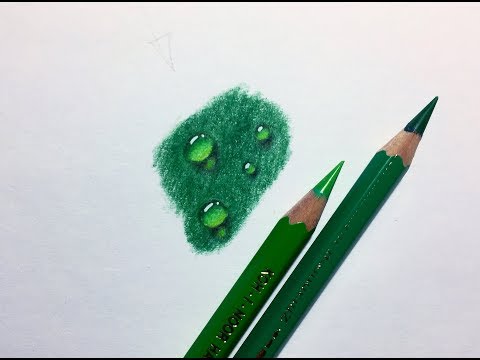 Видео: Как нарисовать капли воды цветными карандашами