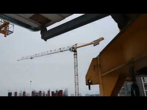 Видео: Башенный кран POTAIN. Регулировка флюгера.