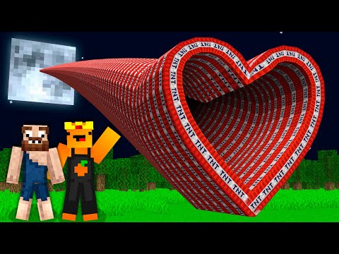 Видео: Мы нашли СЕРДЕЧКО ТНТ ТУННЕЛЬ на ЛУНУ в Майнкрафт ! Персик и Боб Minecraft