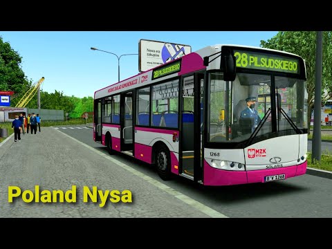 Видео: Omsi 2 по Польской карте Nysa, на городском автобусе Solaris Urbino 10