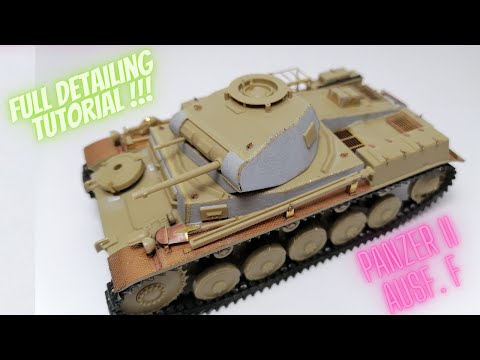 Видео: ДЕТАЛИЗАЦИЯ СТРОИТЕЛЬСТВА PANZER II Текстуры, сварные швы, фототравление деталей (1/35, Tamiya)