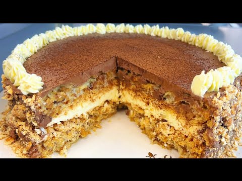 Видео: Не Зря Его Любят Миллионы!Это Самый Хрустящий Торт Без Муки!Киевский Торт который Тает во рту!
