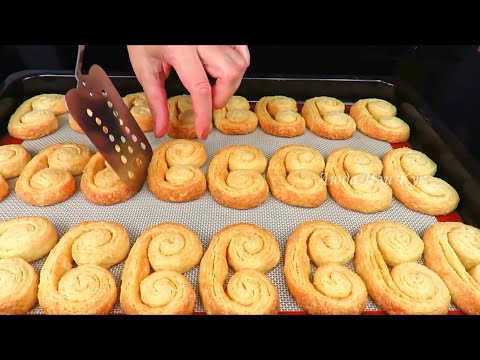 Видео: ✨Слоеное САХАРНОЕ ПЕЧЕНЬЕ Ушки рассыпчатое слоеное печенье к чаю, Люда Изи Кук, печенье, выпечка